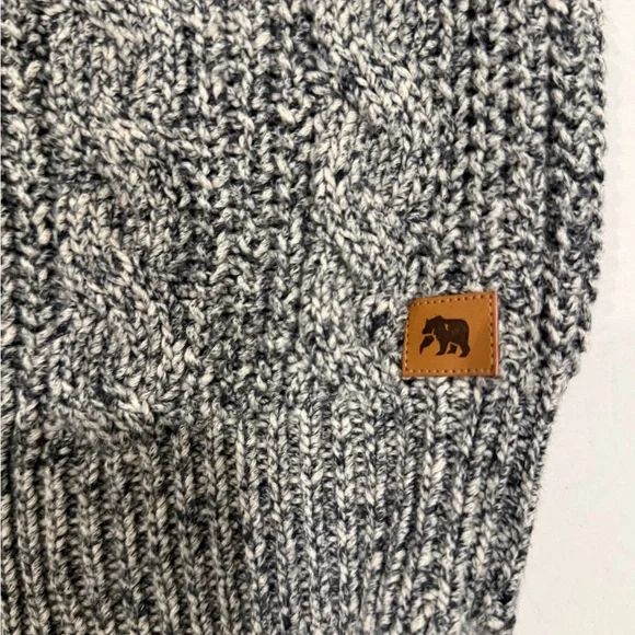 The Normal Brand Men's Black and White 100% Cotton Crewneck Sweater - Picture 2 of 4